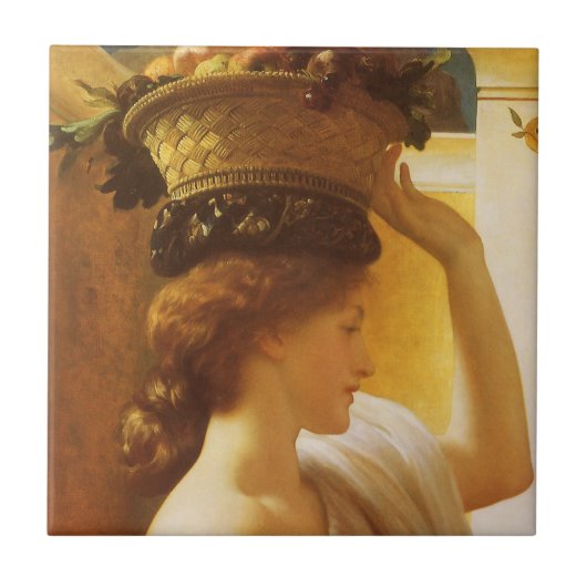 Eucharis - Mädchen mit einem Obstkorb von Leighton Fliese (Vorderseite)