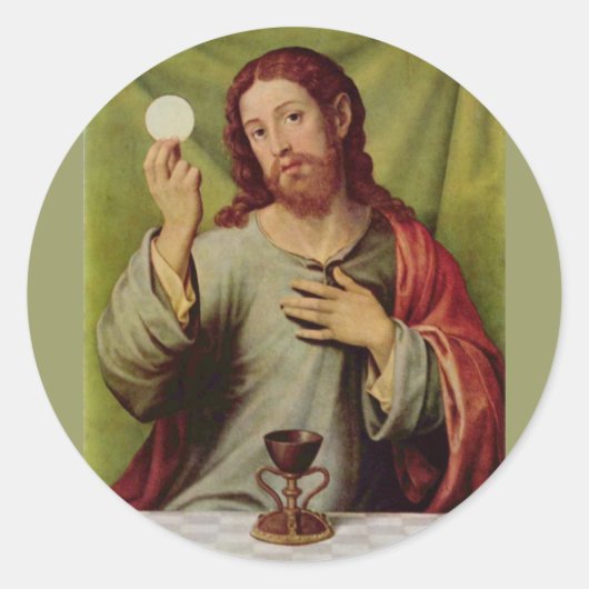 Eucharist-Aufkleber Runder Aufkleber (Vorderseite)