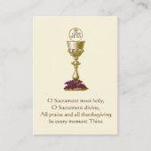 Eucharist Chalice Religiöse Katholische Gemeinscha Visitenkarte (Vorderseite)