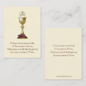Eucharist Chalice Religiöse Katholische Gemeinscha Visitenkarte (Vorne/Hinten)
