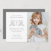 Eucharist Custom Color First CommunityFoto Einladung (Vorne/Hinten)