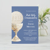 Eucharist design First Holy Communion Einladung (Stehend Vorderseite)