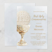 Eucharist First Holy Communion Einladung (Vorne/Hinten)