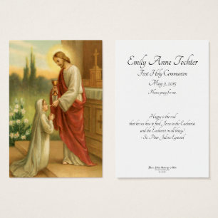 Eucharist in allen ersten kommunalen Gebetskarten