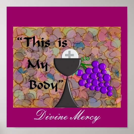 Eucharist Leinwand Kunst "Göttliche Barmherzigkeit Poster (Vorne)