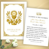 Eucharist & Three Hearts Katholic Wedding Keepake