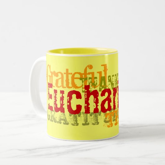 Eucharisteo Zweifarbige Tasse (Vorderseite Links)