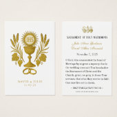 Eucharistin Hochzeitskarte (Vorne & Hinten)