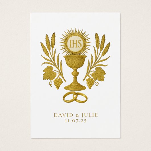 Eucharistin Hochzeitskarte (Vorderseite)