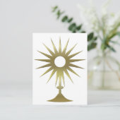 Eucharistischer Monstrance Postkarte (Stehend Vorderseite)