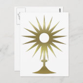 Eucharistischer Monstrance Postkarte (Vorne/Hinten)