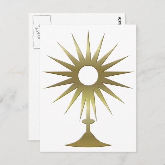 Eucharistischer Monstrance Postkarte (Vorne/Hinten)