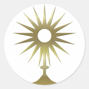 Eucharistischer Monstrance Runder Aufkleber