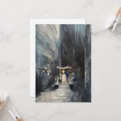 Eucharistisches Procession Painting Grußkarte Karte (Vorderseite/Rückseite Beispiel)