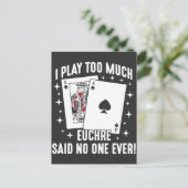 Euchcard Game Player Game Night Gamer Postkarte (Stehend Vorderseite)