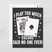 Euchcard Game Player Game Night Gamer Postkarte (Vorne/Hinten)