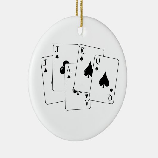 Euchre Cards Keramik Ornament (Rechts)