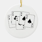 Euchre Cards Keramik Ornament (Vorne)