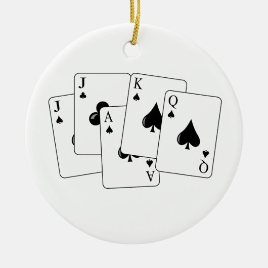 Euchre Cards Keramik Ornament (Vorne)