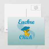 Euchre Chick #3 Postkarte (Vorne/Hinten)
