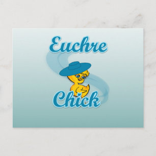 Euchre Chick #3 Postkarte