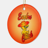 Euchre Chick #5 Keramik Ornament (Links)