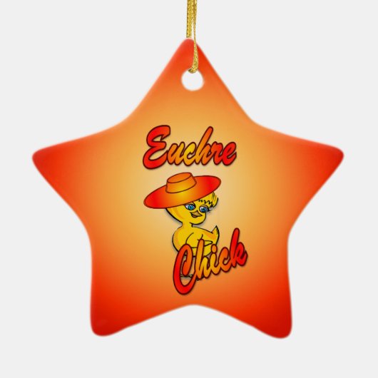 Euchre Chick #5 Keramikornament (Hinten)
