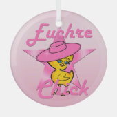 Euchre Chick #8 Ornament Aus Glas (Vorderseite)