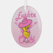 Euchre Chick #8 Ornament Aus Glas (Vorderseite links)