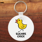 Euchre Chick Schlüsselanhänger (Vorderseite)