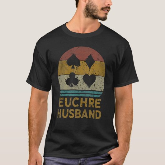 Euchre Ehemann Vintage Euchre Kartenspiel T-Shirt (Vorderseite)