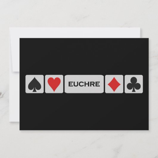 Euchre-Einladung - anpassen Einladung (Vorderseite)
