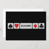 Euchre-Einladung - anpassen Einladung (Vorne/Hinten)