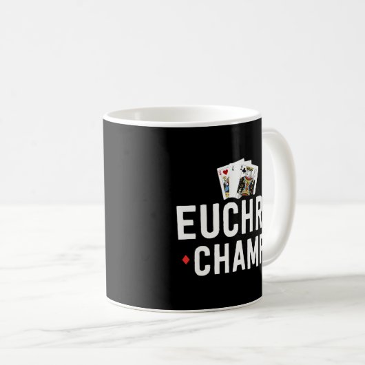 Euchre für Euchre Bustle Player Turnier Kaffeetasse (VorderseiteRechts)