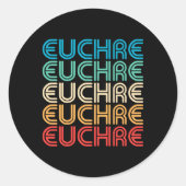 Euchre für runder aufkleber (Vorderseite)