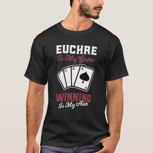 Euchre ist mein Game Funny Winning Card Player T-Shirt (Vorderseite)