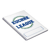 EUCHRE LEAGUE LOGO MIT RAUM FÜR INDIVIDUELLE NAME NOTIZBLOCK (Rechte Seite)