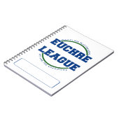 EUCHRE LEAGUE LOGO MIT RAUM FÜR INDIVIDUELLE NAME NOTIZBLOCK (Linke Seite)
