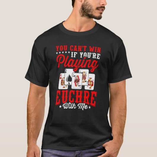 Euchre Players Euchre-Card-Spiel - Sportspiel T-Shirt (Vorderseite)