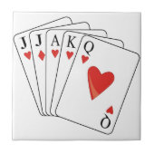 Euchre Playing Cards Fliese (Vorderseite)