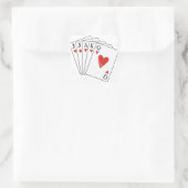 Euchre Playing Cards Quadratischer Aufkleber (Tasche)