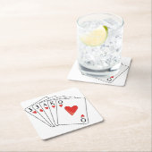 Euchre Playing Cards Rechteckiger Pappuntersetzer (Vor Ort)