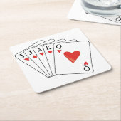 Euchre Playing Cards Rechteckiger Pappuntersetzer (angewinkelt)