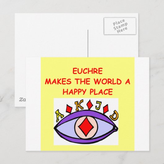 Euchre Postkarte (Vorne/Hinten)