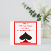 EUCHRE POSTKARTE (Stehend Vorderseite)