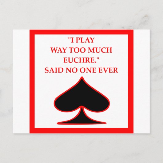 EUCHRE POSTKARTE (Vorderseite)