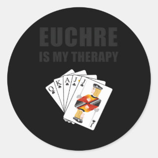 Euchre Runder Aufkleber