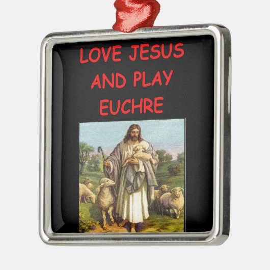 EUCHRE SILBERNES ORNAMENT (Links)