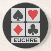 Euchre-Untersetzer Sandstein Untersetzer (Vorne)
