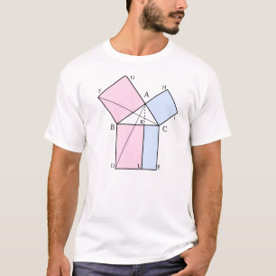 Euclids Beweis das pythagoräische Theorem T-Shirt